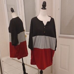 4/$60 New Black, Gray & Red Tee - Size 2XL